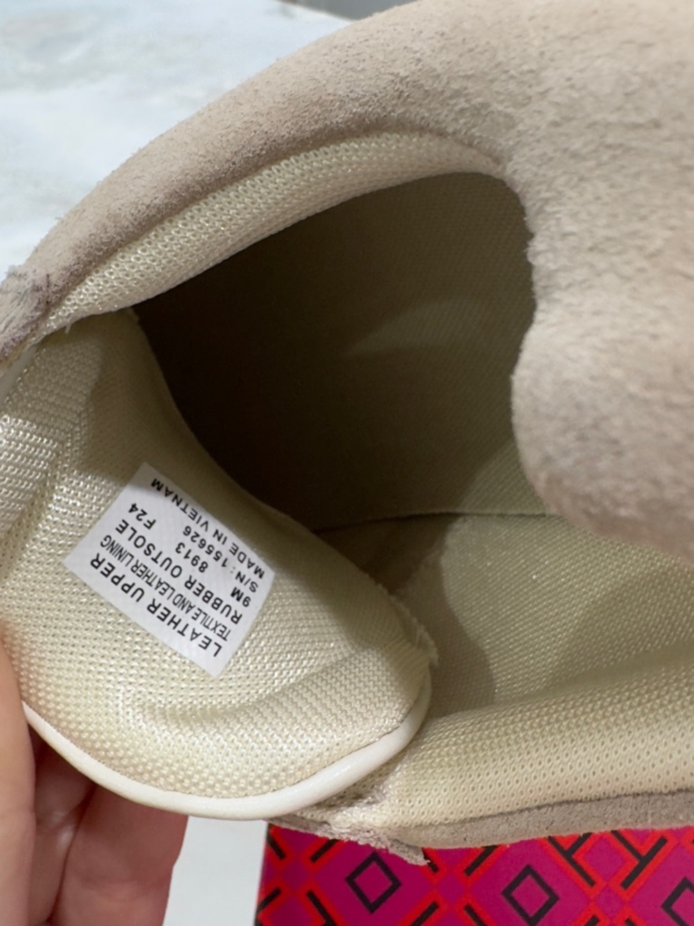 Tory Burch Beige  leather Logo Low-Top Sneakers - Picture 10 of 10